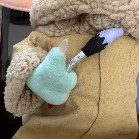 Baby Yoda Easter plush NWT purple EGG & brush Star Wars Plush Mandalorian Grogu - Picture 6 of 14